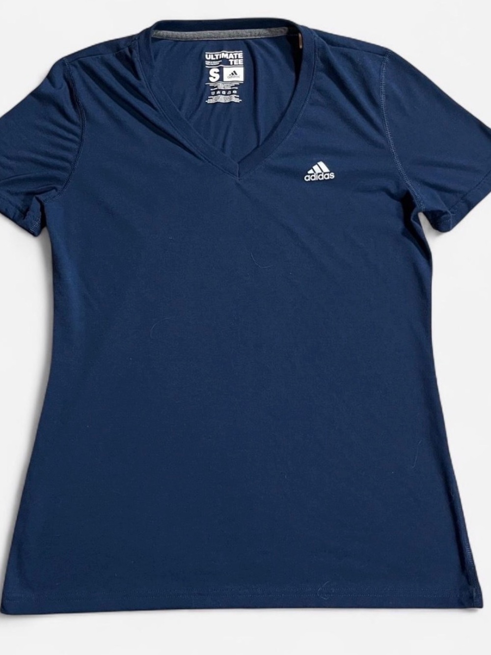 adidas Women's Dark Blue V-Neck Active Tee